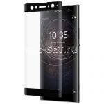 Защитное стекло 3D для Sony Xperia XA2 Ultra / Dual [изогнутое на весь экран] (черное)