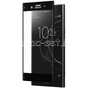 Защитное стекло 3D для Sony Xperia XZ1 / XZ1 Dual [изогнутое на весь экран] (черное)