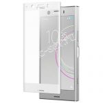 Защитное стекло 3D для Sony Xperia XZ1 Compact [изогнутое на весь экран] (белое)