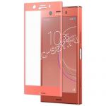 Защитное стекло 3D для Sony Xperia XZ1 Compact [изогнутое на весь экран] (розовое)