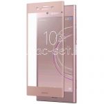 Защитное стекло 3D для Sony Xperia XZ1 / XZ1 Dual [изогнутое на весь экран] (розовое)