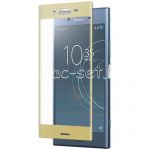 Защитное стекло 3D для Sony Xperia XZ1 / XZ1 Dual [изогнутое на весь экран] (золотистое)