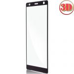 Защитное стекло 3D для Sony Xperia XZ2 / XZ2 Dual [изогнутое на весь экран] Brosco (черное)