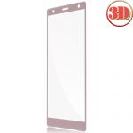 Защитное стекло 3D для Sony Xperia XZ2 / XZ2 Dual [изогнутое на весь экран] Brosco (розовое)