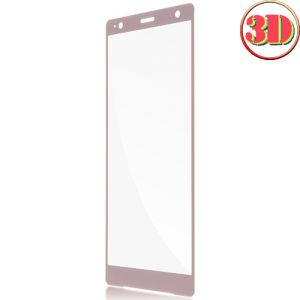 Защитное стекло 3D для Sony Xperia XZ2 / XZ2 Dual [изогнутое на весь экран] Brosco (розовое)