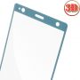Полноразмерное закаленное 3D стекло с рамкой зеленого цвета на Sony Xperia XZ2