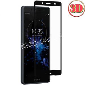 Защитное стекло 3D для Sony Xperia XZ2 Compact [изогнутое на весь экран] Red Line (черное)