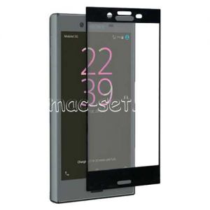 Защитное стекло для Sony Xperia X Compact [на весь экран] (черное)