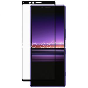 Защитное стекло для Sony Xperia 1 / 1 Dual [на весь экран] (черное)