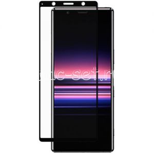 Защитное стекло для Sony Xperia 5 [на весь экран] (черное)