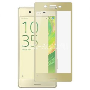 Защитное стекло для Sony Xperia X / X Performance / Dual [на весь экран] (золотистое)