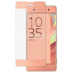 Защитное стекло для Sony Xperia XA / XA Dual [на весь экран] (розовое)