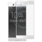 Защитное стекло для Sony Xperia XA1 Ultra / Dual [на весь экран] (белое)