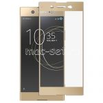 Защитное стекло для Sony Xperia XA1 Ultra / Dual [на весь экран] (золотистое)