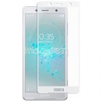 Защитное стекло для Sony Xperia XZ2 Compact [на весь экран] (белое)
