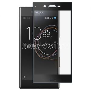 Защитное стекло для Sony Xperia XZs / XZs Dual [на весь экран] (черное)