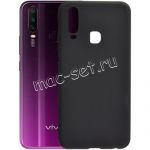 Чехол-накладка силиконовый для VIVO Y17 (черный 1.0мм) матовый