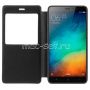 Чехол-книжка для Xiaomi Redmi Note 3 / Note 3 Pro с окошком (черный) Book Case Time 
