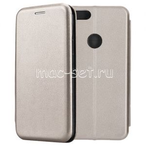 Чехол-книжка кожаный для Xiaomi Mi A1 / Mi5x (серый) Fashion Case