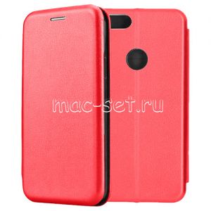 Чехол-книжка кожаный для Xiaomi Mi A1 / Mi5x (красный) Fashion Case