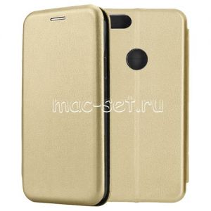 Чехол-книжка кожаный для Xiaomi Mi A1 / Mi5x (золотистый) Fashion Case