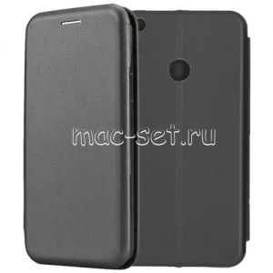 Чехол-книжка кожаный для Xiaomi Mi Max 2 (черный) Fashion Case