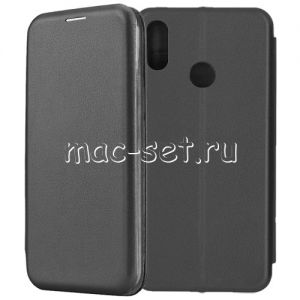Чехол-книжка кожаный для Xiaomi Mi Max 3 (черный) Fashion Case