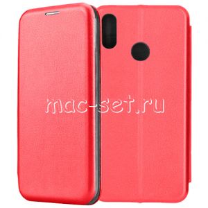 Чехол-книжка кожаный для Xiaomi Mi Max 3 (красный) Fashion Case
