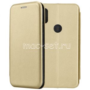 Чехол-книжка кожаный для Xiaomi Mi Mix 2S (золотистый) Fashion Case