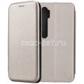 Чехол-книжка кожаный для Xiaomi Mi Note 10 / 10 Pro (серый) Fashion Case
