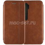 Чехол-книжка кожаный для Xiaomi Mi Note 10 / 10 Pro (коричневый) Retro Case