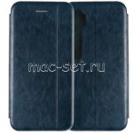 Чехол-книжка кожаный для Xiaomi Mi Note 10 / 10 Pro (синий) Retro Case