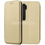 Чехол-книжка кожаный для Xiaomi Mi Note 10 / 10 Pro (золотистый) Fashion Case