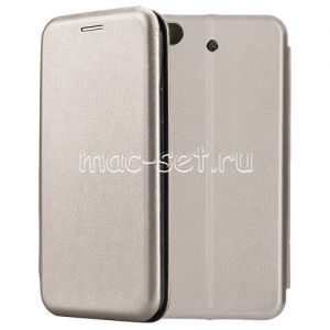 Чехол-книжка кожаный для Xiaomi Mi5s (серый) Fashion Case