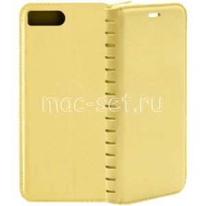 Чехол-книжка кожаный для Xiaomi Mi6 (золотистый) Book Case New