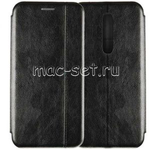 Чехол-книжка кожаный для Xiaomi Mi 9T / 9T Pro (черный) Retro Case