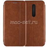 Чехол-книжка кожаный для Xiaomi Mi 9T / 9T Pro (коричневый) Retro Case
