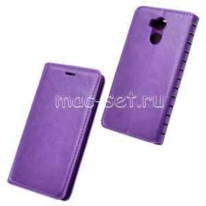 Чехол-книжка кожаный для Xiaomi Redmi 4 Pro / Prime (сиреневый) Book Case New