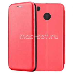 Чехол-книжка кожаный для Xiaomi Redmi 4X (красный) Fashion Case