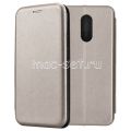 Чехол-книжка кожаный для Xiaomi Redmi 5 (серый) Fashion Case