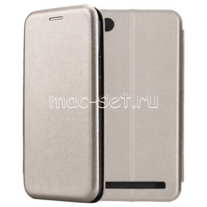 Чехол-книжка кожаный для Xiaomi Redmi 5A (серый) Fashion Case