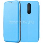 Чехол-книжка кожаный для Xiaomi Redmi 8 (голубой) Fashion Case