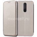 Чехол-книжка кожаный для Xiaomi Redmi 8 (серый) Fashion Case