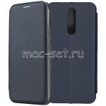 Чехол-книжка кожаный для Xiaomi Redmi 8 (синий) Fashion Case
