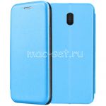 Чехол-книжка кожаный для Xiaomi Redmi 8A (голубой) Fashion Case
