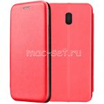 Чехол-книжка кожаный для Xiaomi Redmi 8A (красный) Fashion Case
