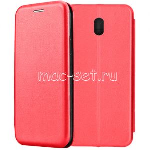 Чехол-книжка кожаный для Xiaomi Redmi 8A (красный) Fashion Case