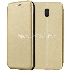 Чехол-книжка кожаный для Xiaomi Redmi 8A (золотистый) Fashion Case