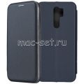 Чехол-книжка кожаный для Xiaomi Redmi 9 (синий) Fashion Case