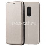 Чехол-книжка кожаный для Xiaomi Redmi Note 4 (серый) Fashion Case